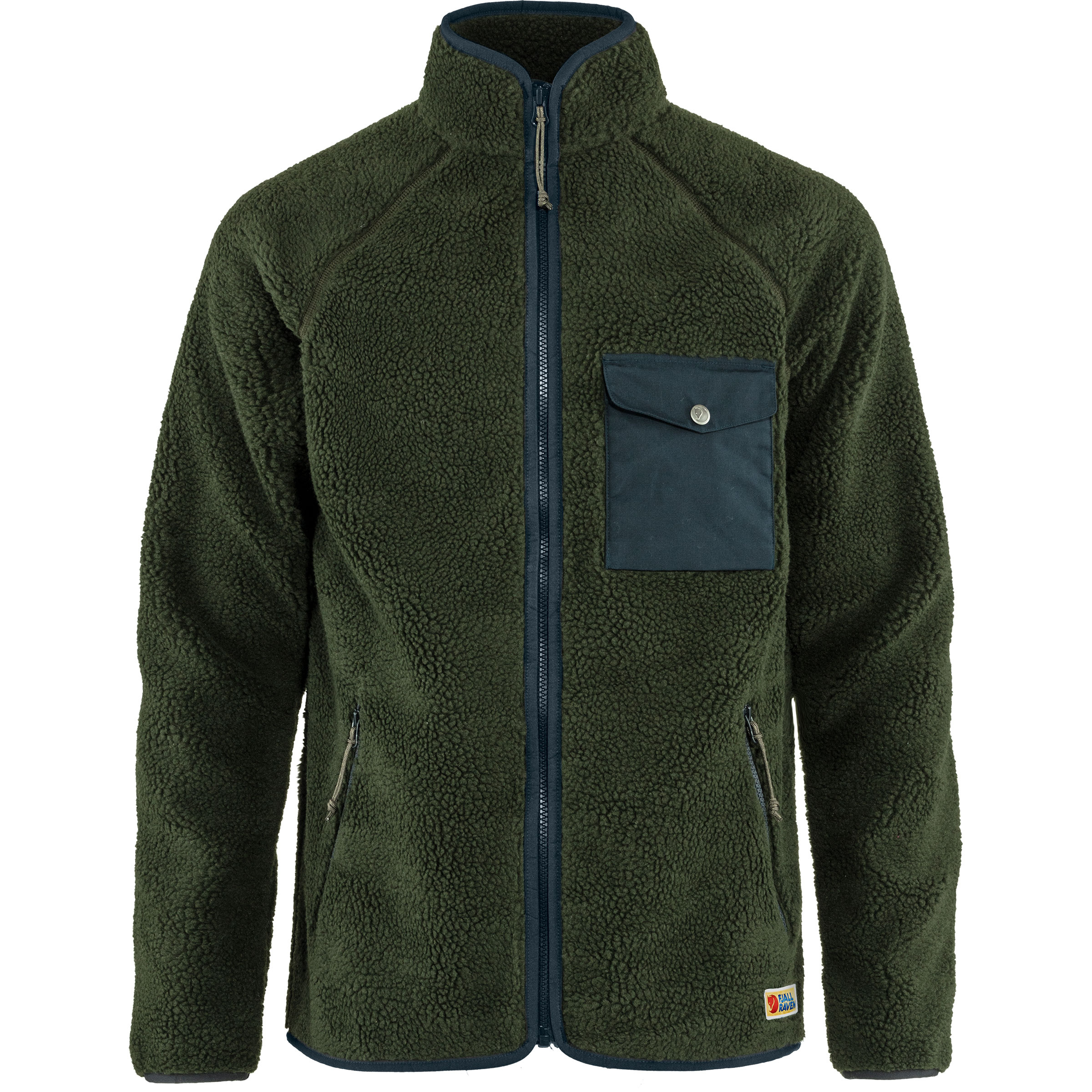 Fjällräven Vardag Pile Fleece Herren Fleecejacke oliv Größe M Camping Widerstandsfähig