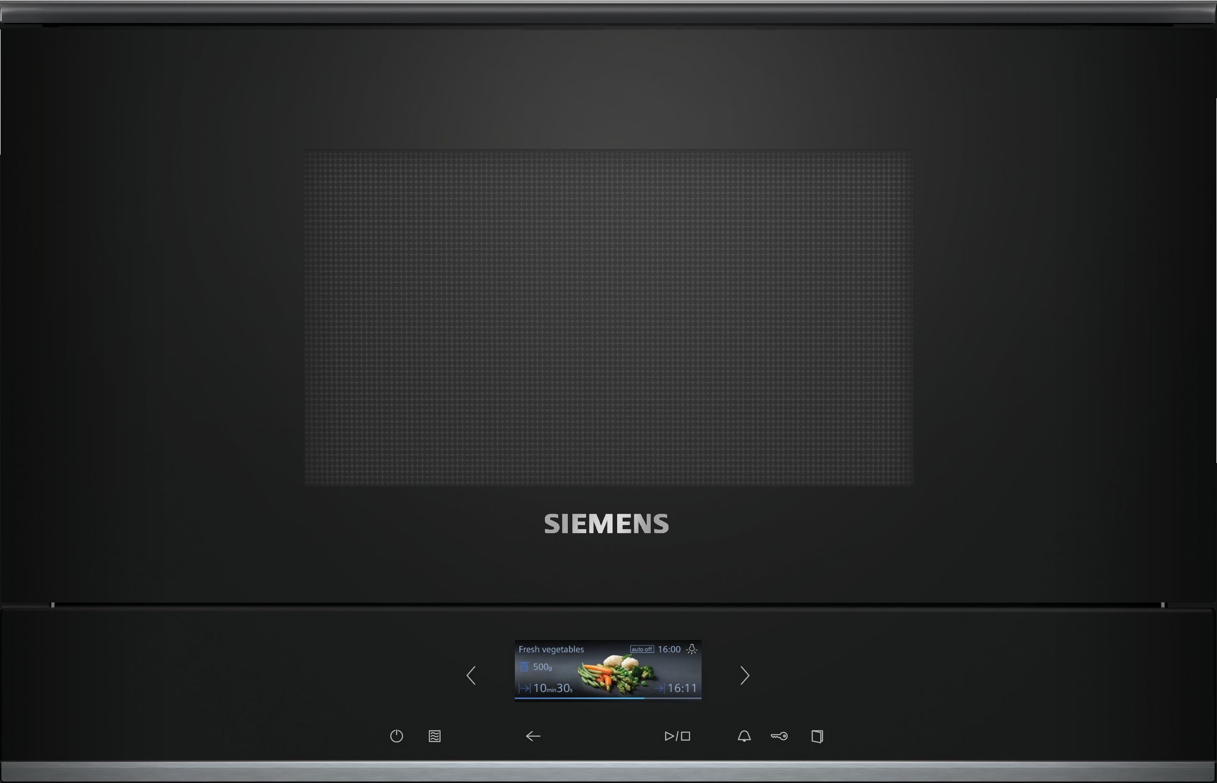 Siemens iQ700 BF722L1B1 Einbau-Mikrowelle 900 W Größe: mittel 5 Stufen (Schwarz)