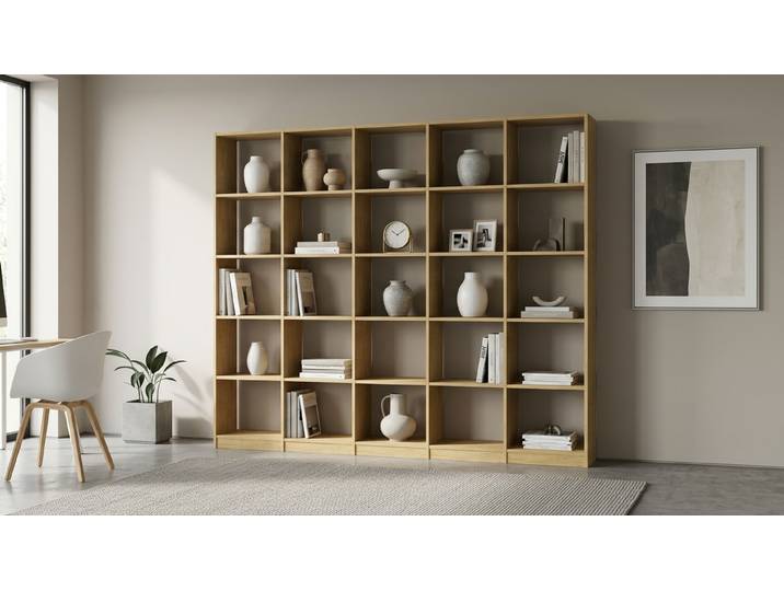 Étagère bureau avec votre menuisier en ligne Pickawood Chêne Naturel huilé