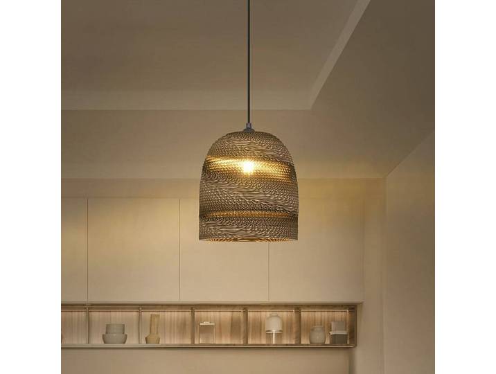 LEDVANCE Hängelampe Ball Bell, dimmbar, braun / rost, für Wohn- / Esszimmer, Papier / Lunolit / Lunopal, Pendelleuchte