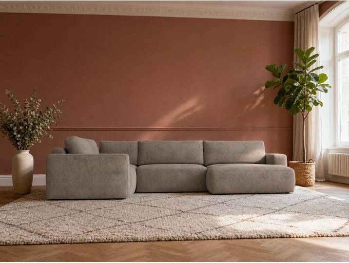 foamnova Wohnlandschaft Durham, 5 Sitzplätze, extra tiefe Sitzflächen, ausladend & komfortbetont