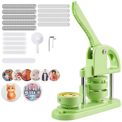 VEVOR Badgemachine met 100 accessoires en cirkelsnijder, groen