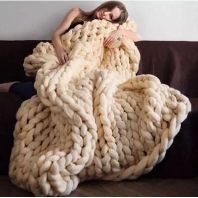 Uplift Picks Chunky Knit Weighted Blanket Soft Breathable Queen Size Throw 5 80x80 Cm