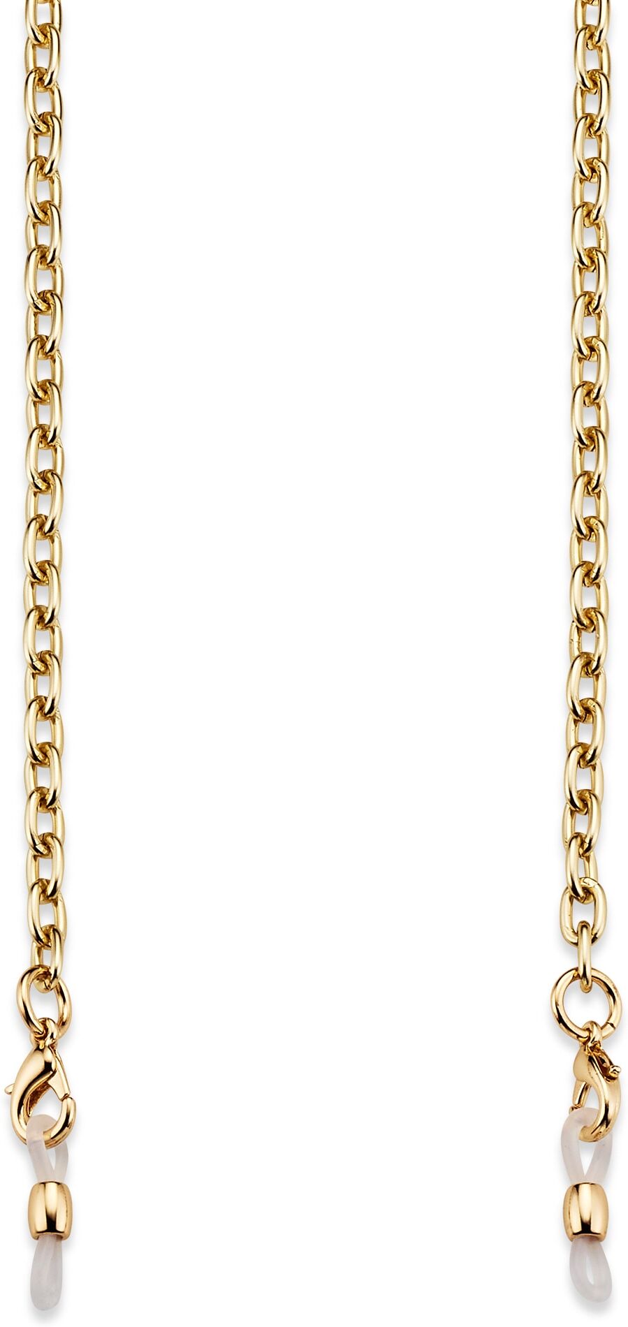 Brillenkette BRUNO BANANI "Schmuck Geschenk - Perfekt zu Brille und Sonnenbrille", gold (gelbgoldfarben), Tragebänder, DamenL:75cm, Aluminium, Messing, Silikon, Brillenkette, als Maskenkette tragbar, L:75cm gelbgoldfarben Einheitsgröße