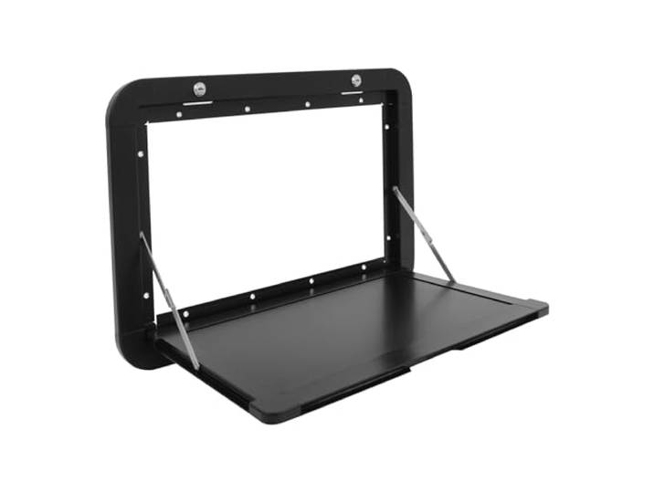 Faltbare Wohnmobil-Picknicktische, Wandklapptisch aus Aluminium-Legierung, Tischgröße 51*33cm, Auto Camping Zubehör Camper Zubehör, Dual-Lock-Design Wandtisch Wandmontage, Wohnmobil Tisch (Schwarz)
