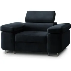 SESSEL CALVO Polstersessel Loungesessel ergonomisch, Schwarz
