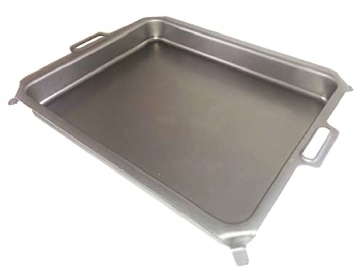 BSR-Grillen Edelstahl-Pfanne für 1-flammigen Gasgrill Grillpfanne Wanne ca. 30 x 45 cm 6 cm tief massive Ausführung ideal zum grillen und braten