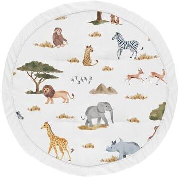 Sweet Jojo Designs Jungle Animals Baby Tummy Time Playmat Hunter Green Grey Black and White Safari Elephant Giraffe Lion Monkey