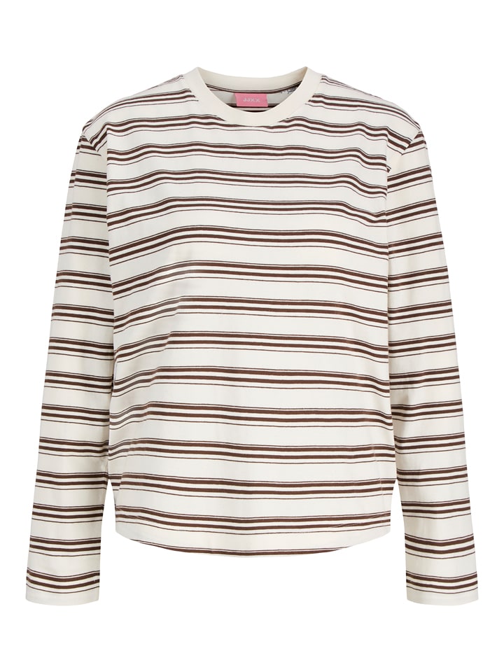 JJXX Longsleeve "Sophia" in Weiß/ Braun - XS