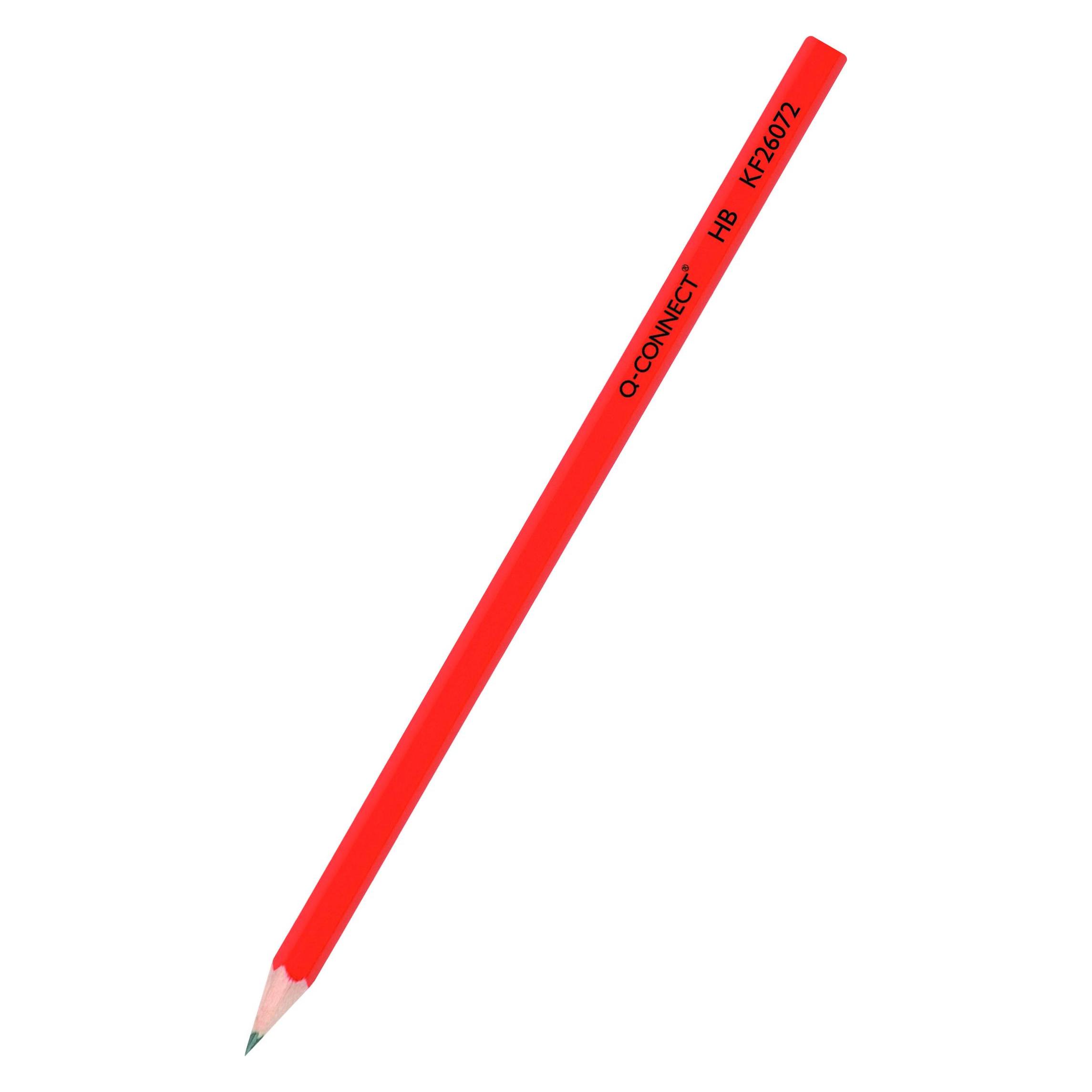 Q-Connect HB-Holzbleistift, lackiert, rot (HB, 1x) (KF26072)