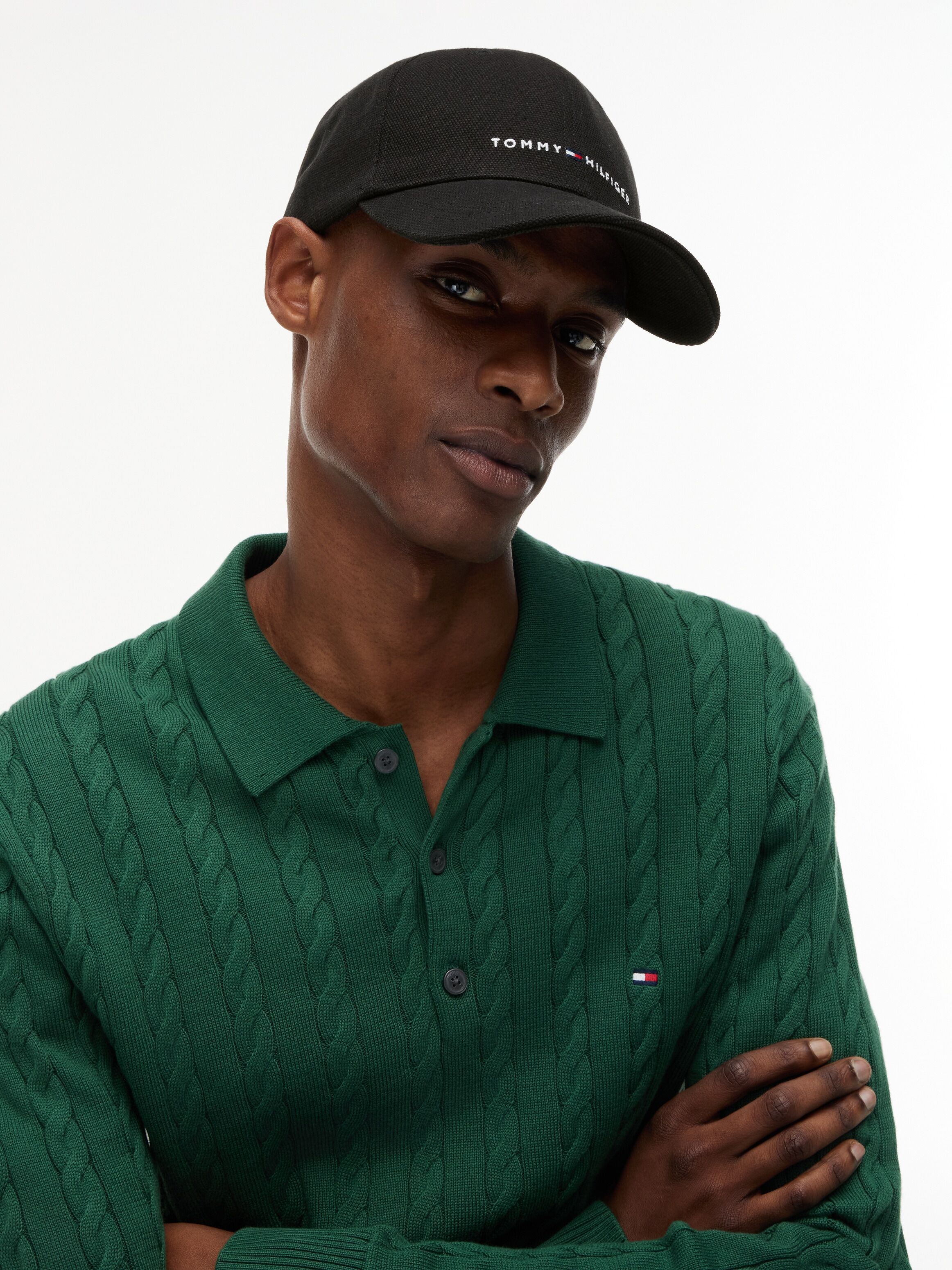 Baseball Cap TOMMY HILFIGER "TH FOUNDATION SOFT 6 PANEL", Herren, schwarz, Baumwolle, Caps Baseball Cap
