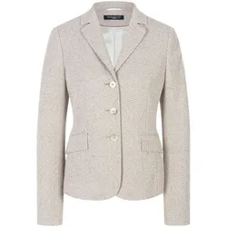 Fischgrat-Jersey-Blazer Reverskragen Fadenmeister Berlin beige, 48
