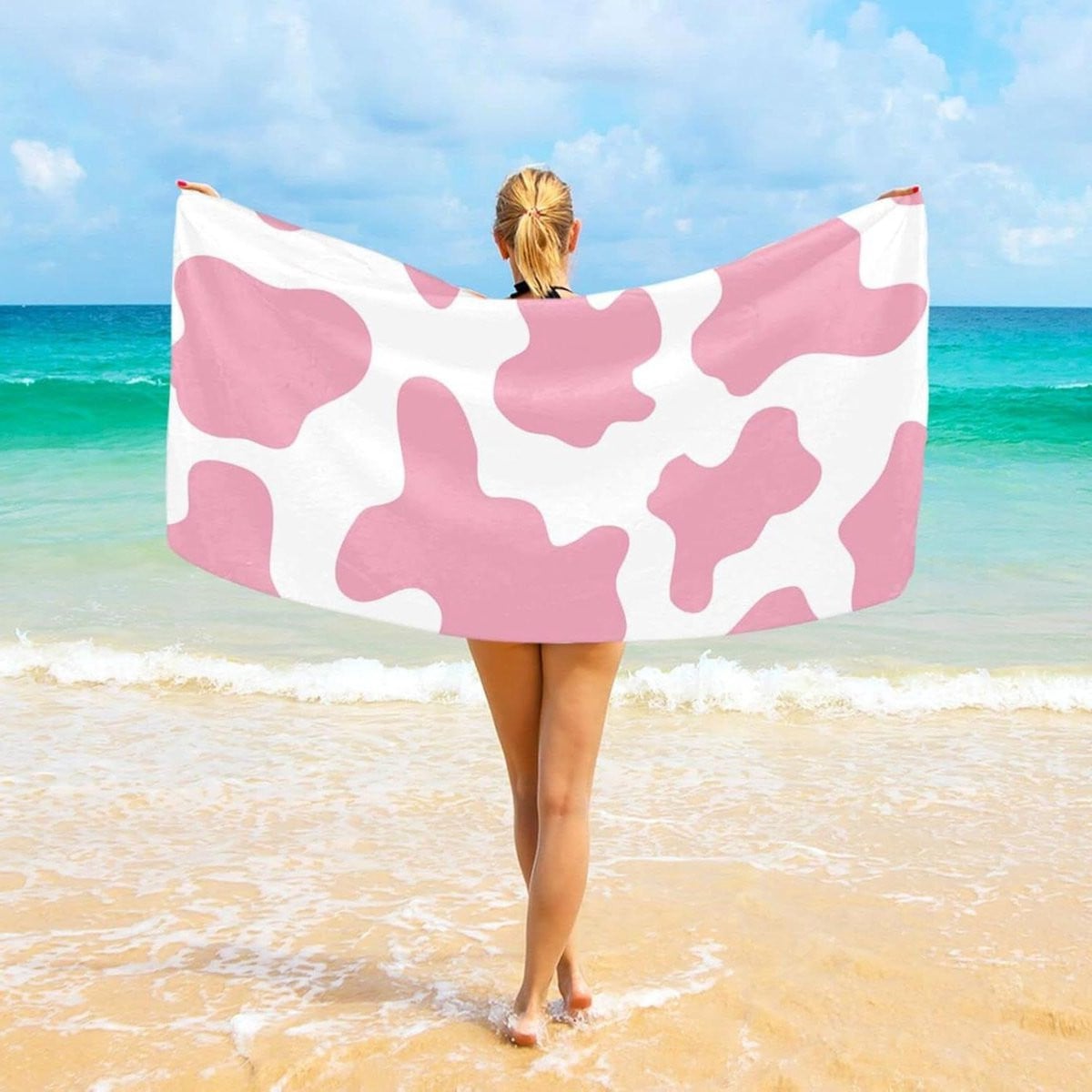 Roze Microvezel Strandlaken en Badlaken - 80 x 130 cm