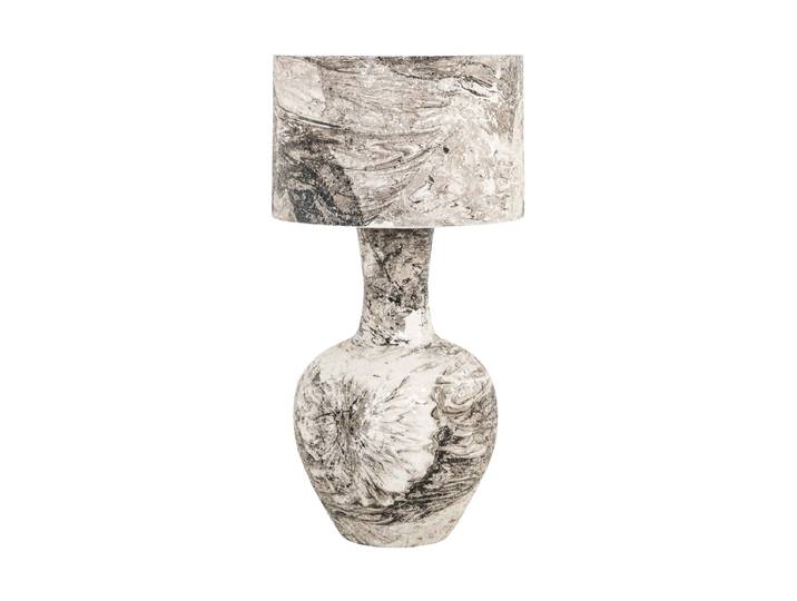 Grosse Design Tischlampe „Cecile“ mit Marmorlook Multicolor Richmond Interiors