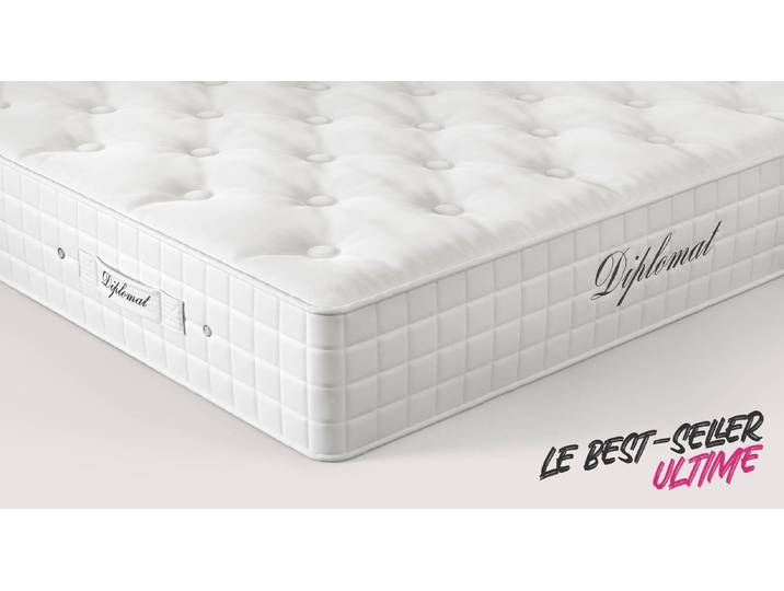 Matelas DIPLOMAT 180x200 - Ressorts ensachés - Confort Ferme