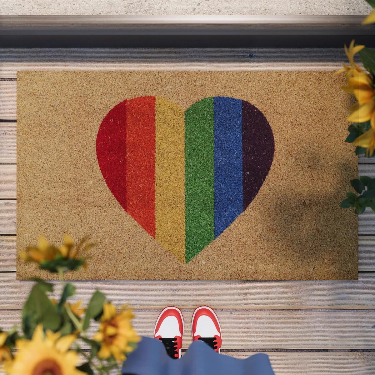 WECONhome Kokos-deurmat Is Where Your Heart is, naturel, 60 x 90 cm