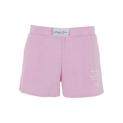 Shorts ANOTHER COTTON LAB "Another Cotton Lab Another Pyjama Pant Short", Herren, Gr. XS, US-Größen, rosa (pink), 100% Baumwolle, normal, Hosen Shorts