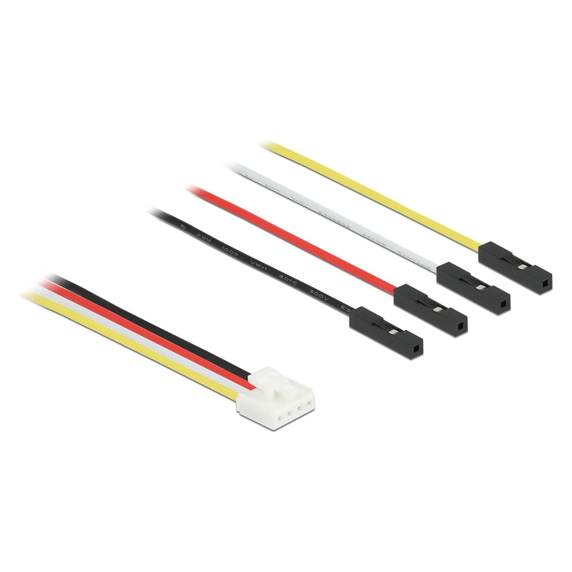 Delock Conversion IOT Grove Kabel 4 Pin Stecker zu 4 x Jumper Buchse 5 cm (86946)