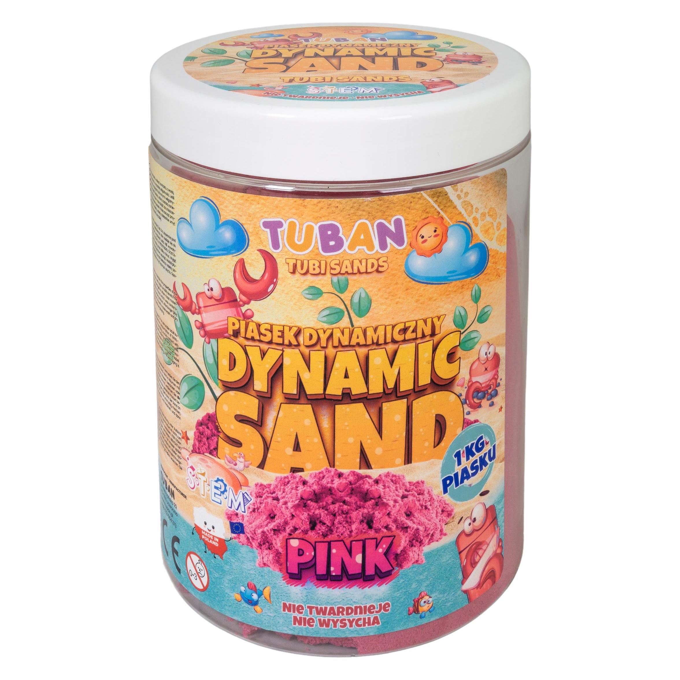 Tuban Piasek dynamiczny 1kg różowy (TU3553)