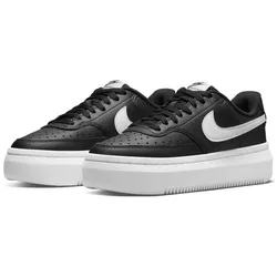 NIKE Court Vision Alta Plateau Sneaker Damen black/white 44