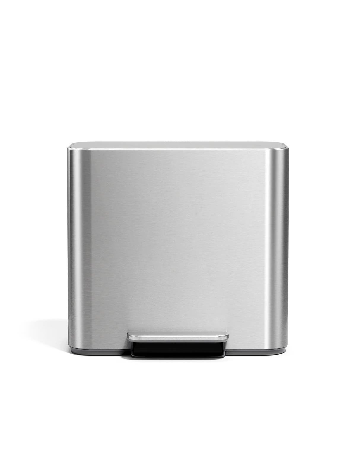 Simplehuman Abfalltrennsystem - 15 L (7,5 + 7,5 L) - gebürsteter Edelstahl