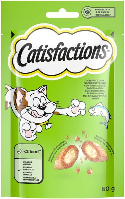 Catisfactions Snacks de Atún Doble Textura 6 uds x 60g