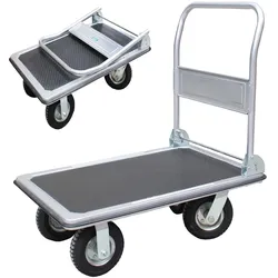 Baumarktplus Plattformwagen 300 kg luftbereift Transportwagen Handwagen Transportkarre