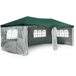 VCM Pavillon   Maße ca. 3x6 m   wasserabweisende 110g / m2 PE Plane   Partyzelt   Gartenzelt mit Stahlgestell   Festivalzelt   Grün