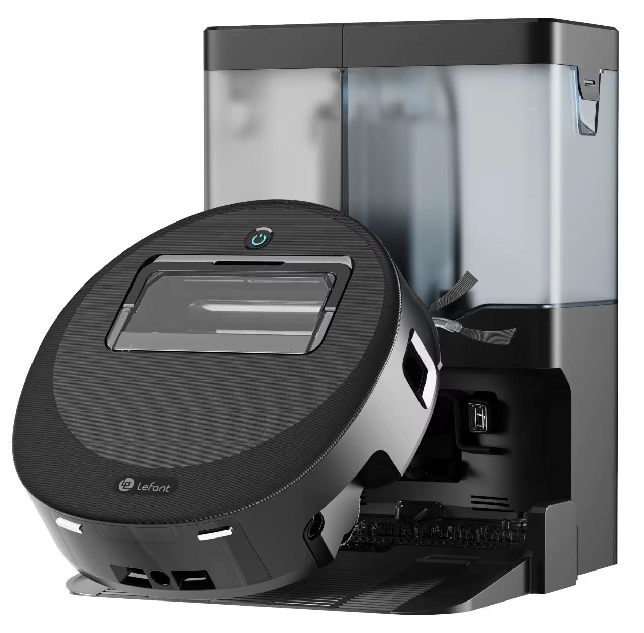 L12 Pro Mini Saugroboter - 20.000 Pa Saugkraft - Ausziehbare Wischrolle - ToF + PSD-Navigation - 1-l-Staubbehälter - Schwarz