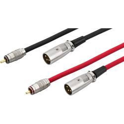 Monacor 0065320 Cinch / XLR Audio Verbindungskabel [1x Cinch-Stecker - 1x XLR-Stecker] 1.5 m Rot/Schwarz