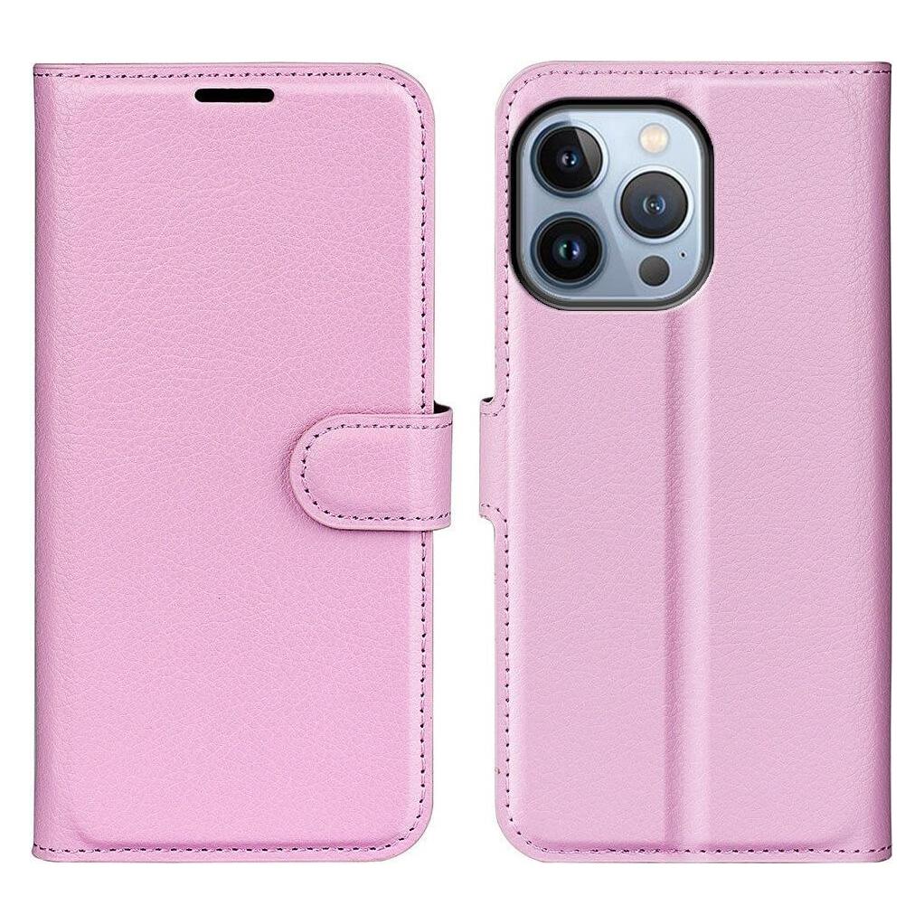 Cover-Discount iPhone 14 Pro - Leder Etui Hülle rosa (Apple iPhone 14 Pro) (101134326C)