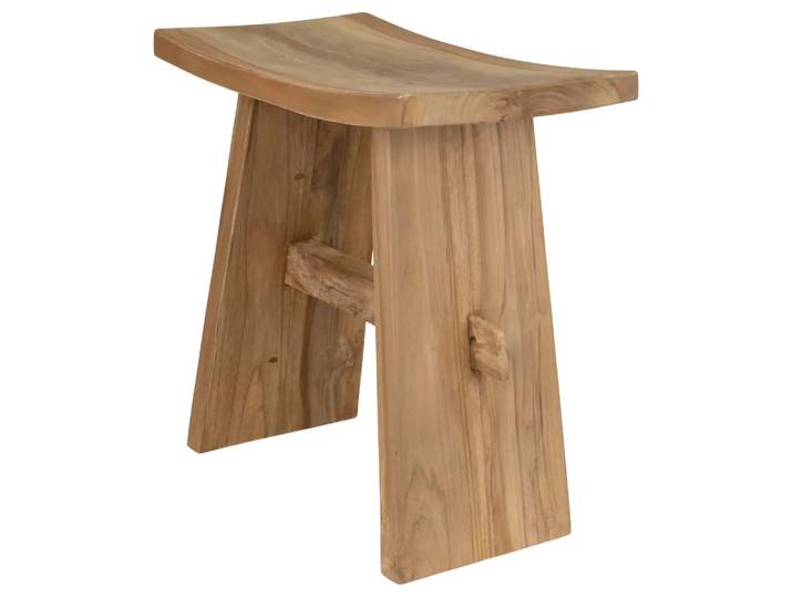 Hocker Teakholz Natur H: 50 cm Decofinder
