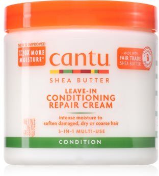 CANTU Shea Butter Leave-In Conditioning Cream condicionador sem enxaguar para cabelo danificado 453 g. Shea Butter Leave-In Conditioning Cream