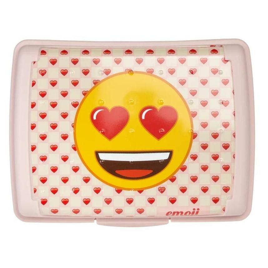 keeeper Brotdose carla midi Emoji Hearts, 1,0 L, rosa Deco-Click-Box midi, PP, praktischer Verschluss (1070558135200)