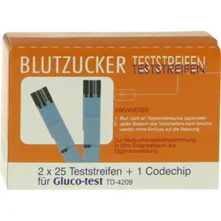 GLUCO TEST Blutzuckerteststreifen 50 St