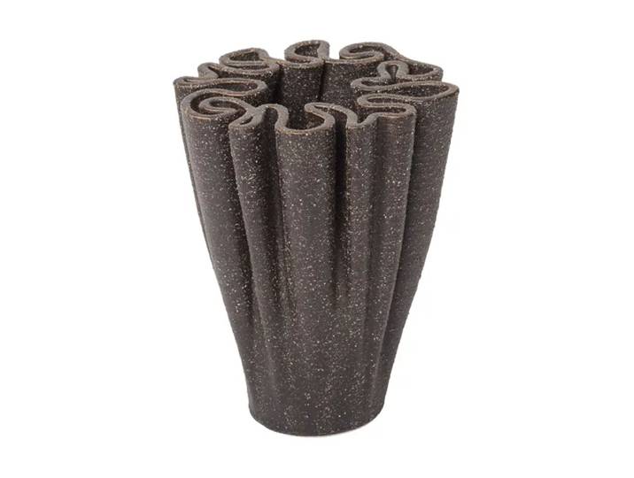 Ferm Living Vase Dedali 11 cm Marron foncé