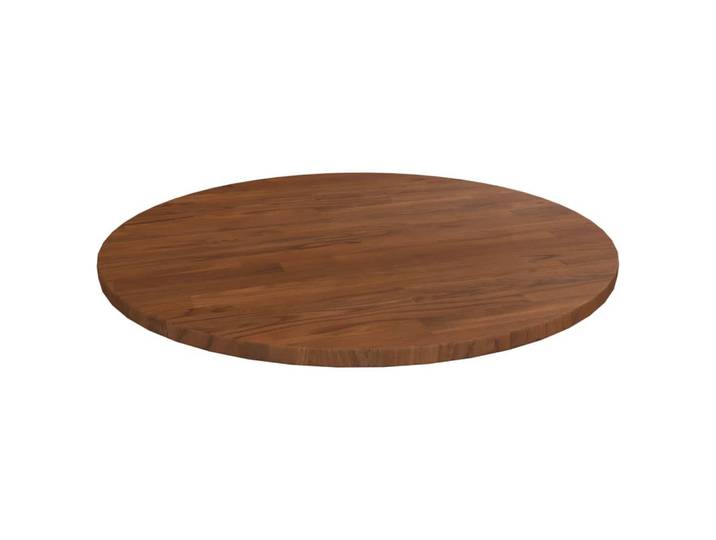 vidaXL Tischplatte Runde Dunkelbraun Ø50/1,5 Cm Behandeltes Eichenholz, Holz, 50x1.5x50 cm, Esszimmer, Esstische, Tischsysteme