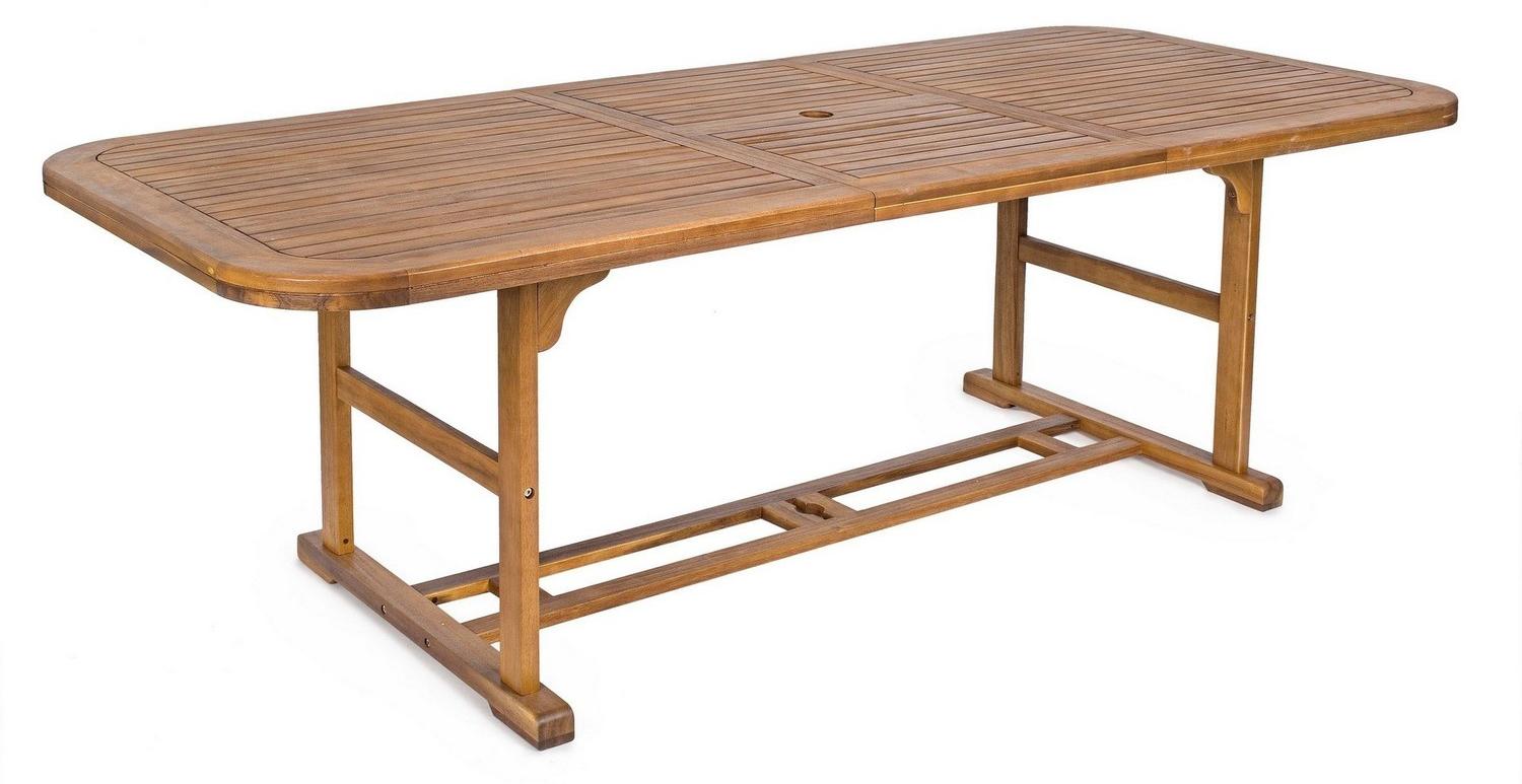 Ausziehbarer Gartentisch aus Akazienholz 100x180-240 cm Noemi YES