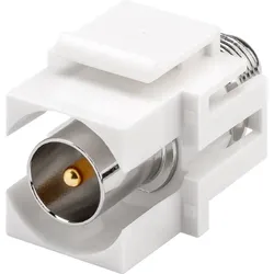 Goobay 79938 Keystone Modul SAT/Antenne, bündige Montage - 18,9 mm Breite, Koax-Stecker > F-Buchse