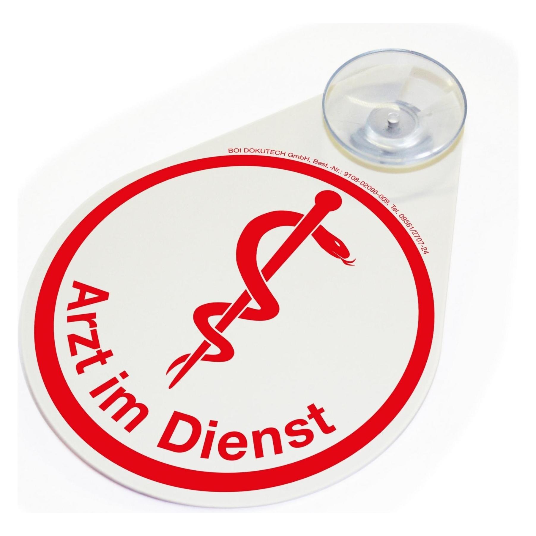 Boi Dokutech BOI Hinweisschild "Arzt im Dienst" Tropfen 8,0 x 11,0 cm, 1 St. (9108-02096-009)