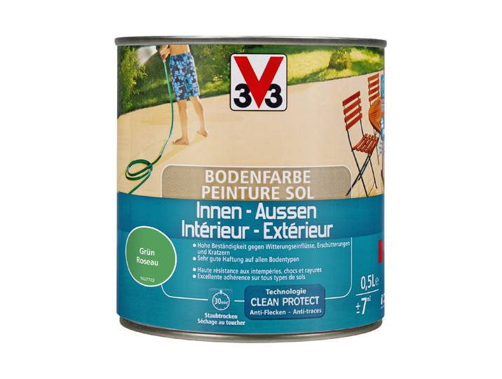 V33 Acrylharz Bodenfarbe Grün 0.5 l 7 m²