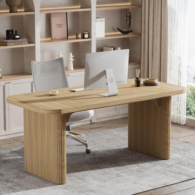 OEM 62-Inch Wood Rectangular Executive Desk Large Modern Conference Table for Home Office Boardroom