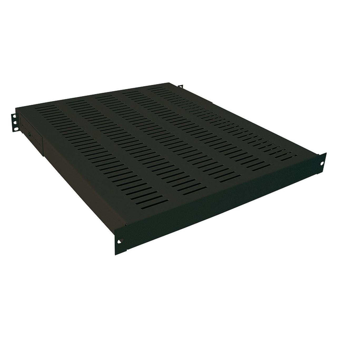 LogiLink 48,30cm (19") Schwerlast-Fachboden, 1 HE (T)800 mm, schwarz (RAL9005), für Netzwerkschränke (SF1H85B)