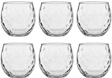 Abode Homewares Chill Acrylic Roly Stemless Wine Glass - Clear - Set of 6