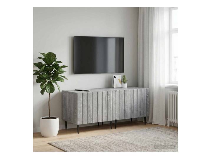 furnicato TV-Schrank 49x35x43 cm Sonoma-grau (1-St) Lowboard mit umkehrbarer Türmontage und viel Stauraum für Medien