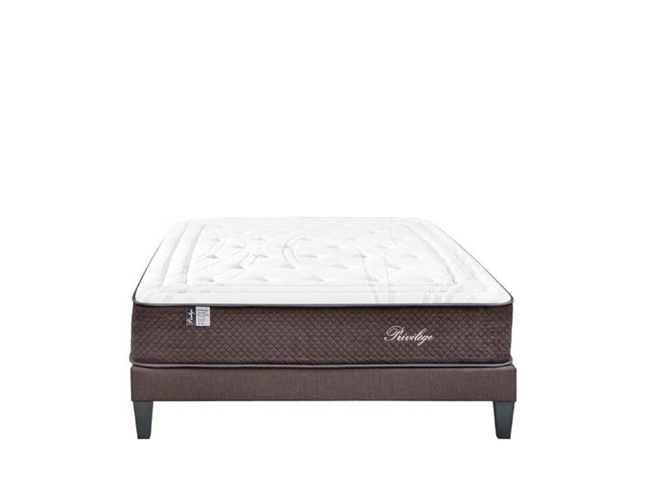 Ensemble Privilège 90x190 cm Matelas Ressorts ensachés + Sommier Bois