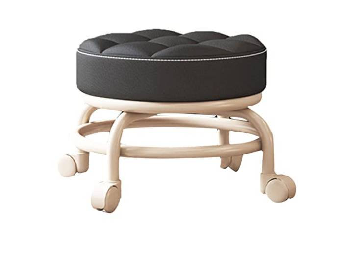 JFGCTYHXY Hocker mit Rollen, Tragende 440 Ibs Ottomane(Black)