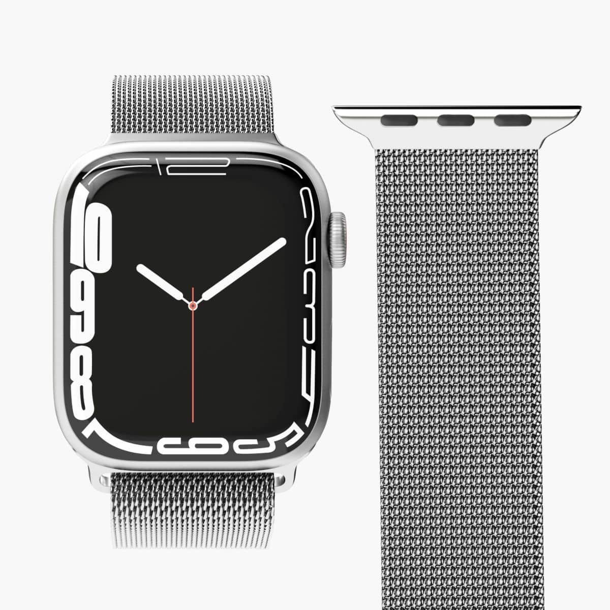 Vonmählen Milanese Loop Armband Apple Watch 42/44/45/49 mm (Silber) AWS00096