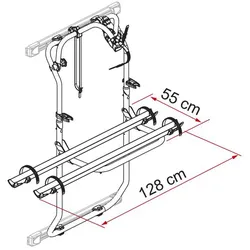 Fiamma Heck Fahrradträger Carry-Bike Serie DJ Deep Black für 2 Fahrräder Aluminium