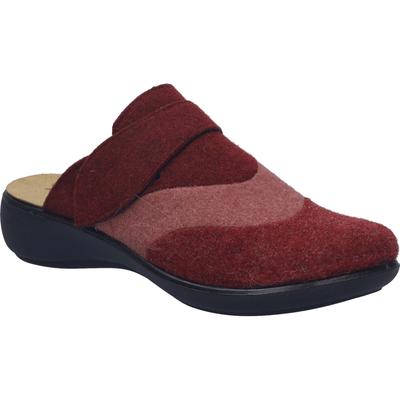 Hausschuh JOSEF SEIBEL "Korsika 308, bordeaux-multi", Damen, Gr. 38, rot (bordeaux, multi), Obermaterial: 100% Textilmaterial TEXMAT., Schuhe Hausschuh
